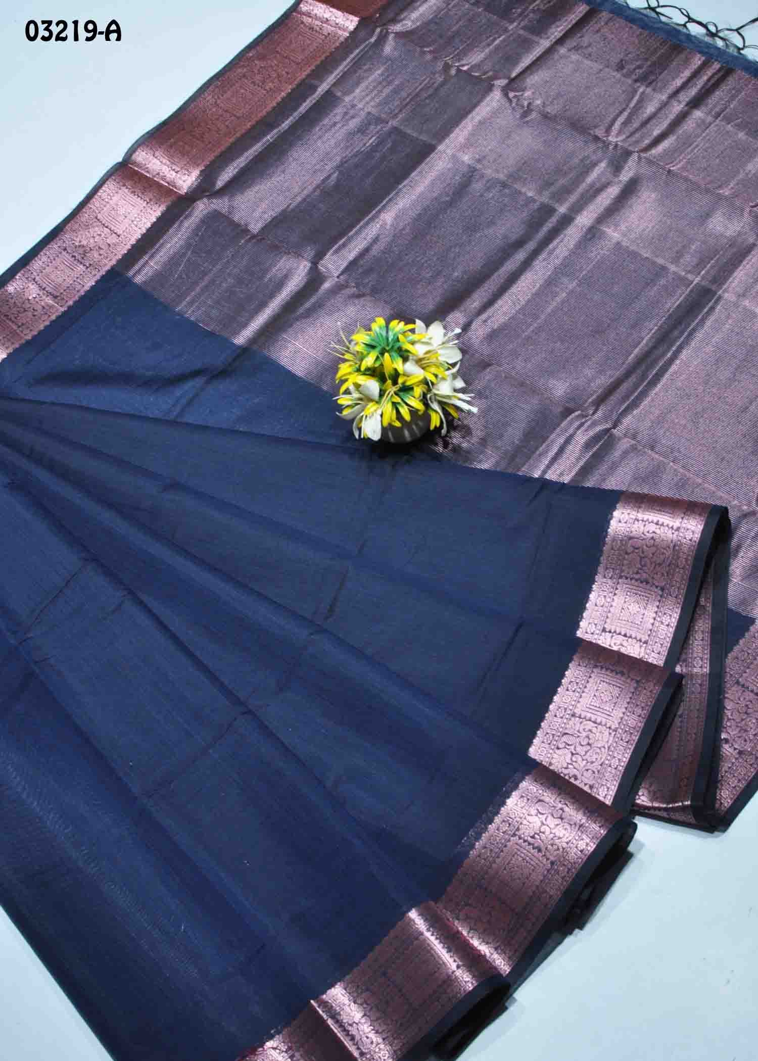 Harini - 03219-A Navyblue Color Traditional Silk Cotton Saree CM1373445 (RR1C)