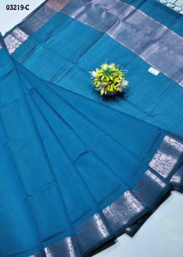 Harini - 03219-C  SkyBlue Color Traditional Silk Cotton Saree CM1373445 (RR1C)