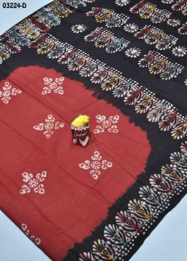 Anjana -03224-D  DarkRed Color Summer Special Battik Cotton Saree CM1365919 [LR4D]