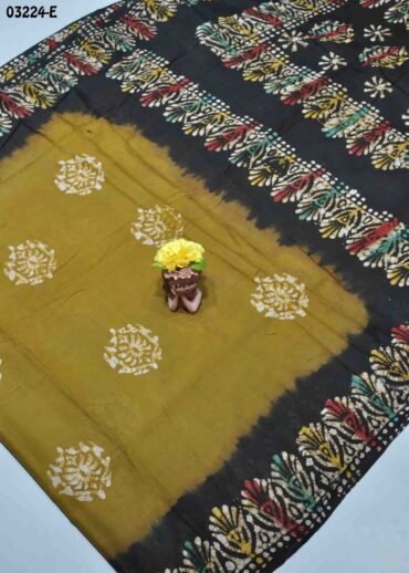 Anjana -03224-E  FawnGreen Color Summer Special Battik Cotton Saree CM1365919 [LR4D]