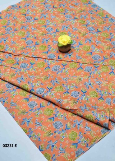 Donald-Duck -03231-E  Peach Color Summer Special Voyal Cotton Saree CM1370639 (RR4E)