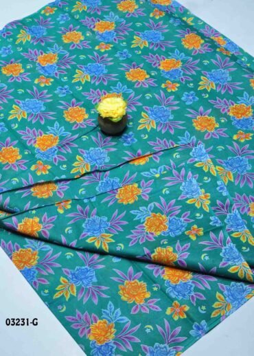 Donald-Duck -03231-G  PineGreen Color Summer Special Voyal Cotton Saree CM1370639 (RR4E)