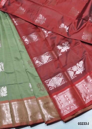 Ninja-03233-J  SageGreen Color New Arrival Lichi Silk Sarees CM1346033 (RR1C)