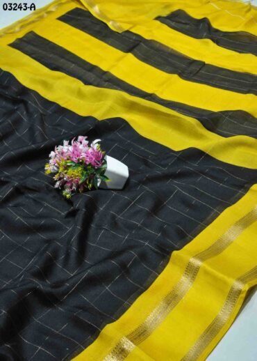 Archana -03234-A  Black Color Excellent Moss Chiffon Sarees CM1372479 (RR6C)