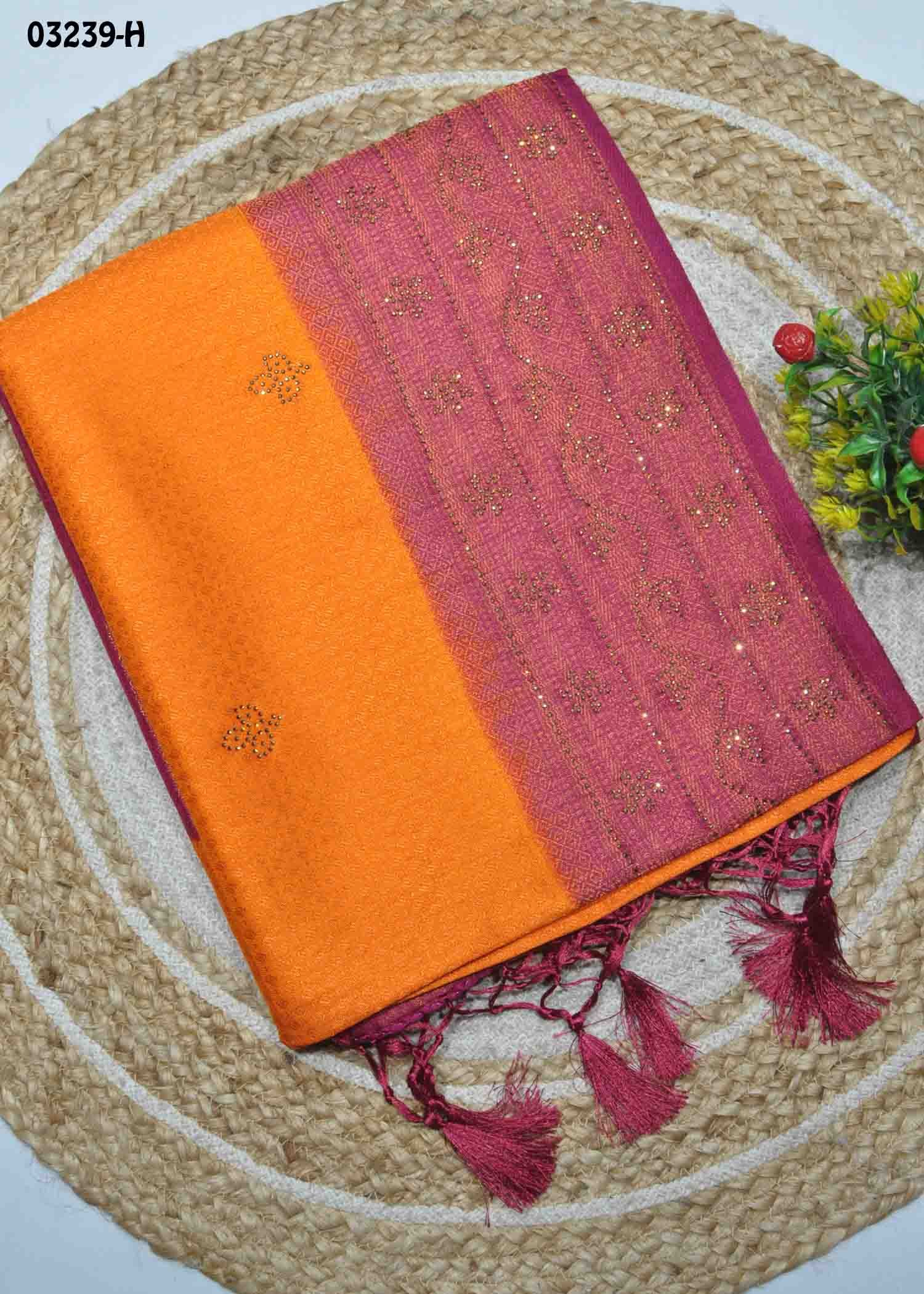 Anajali -03239-H BrightOrange Color Traditional Wear Soft Silk Sarees CM1376969 (RR3C)
