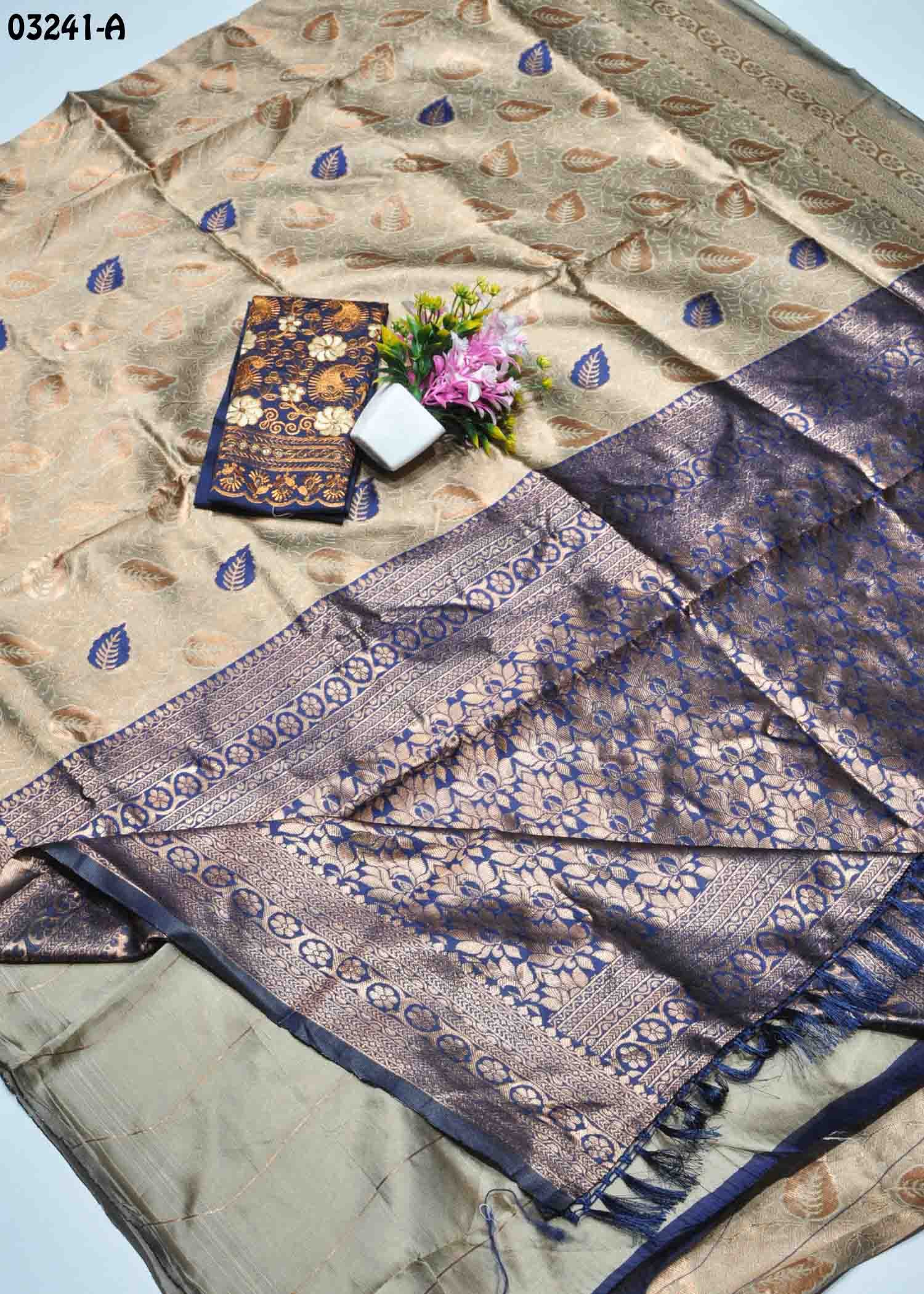Poornima-03241-A Tan Color Traditional Banaras Sarees CM1376810 (RR2D)