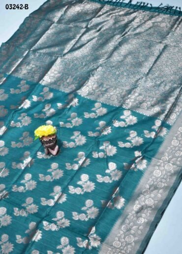 Thilaka -03242-B  PineGreen Color Traditional Banaras Sarees CM1376538 (RR2C)