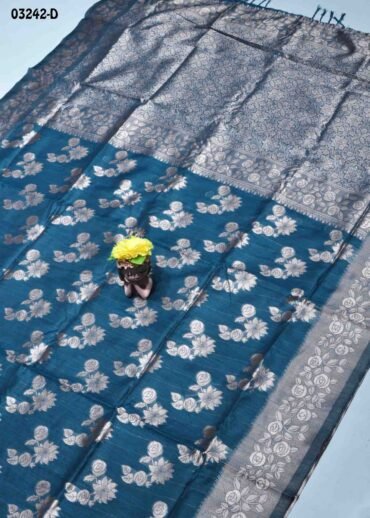 Thilaka -03242-D  PeacockBlue Color Traditional Banaras Sarees CM1376538 (RR2C)