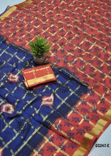 Anahitha -03247-E  InkBlue Color Summer Special Batik Cotton Saree CM1370357 [RR4D]