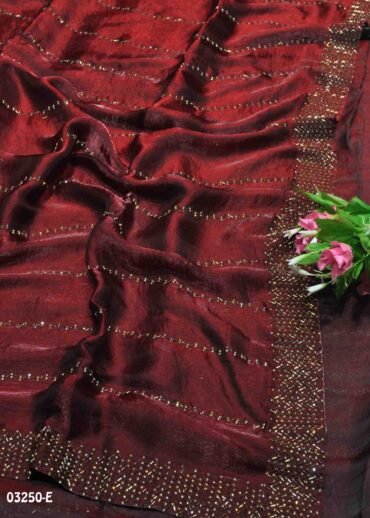 Thanvika -03250-E  Maroon Color Excellent Space Silk Saree CM1374616 [RR8D]