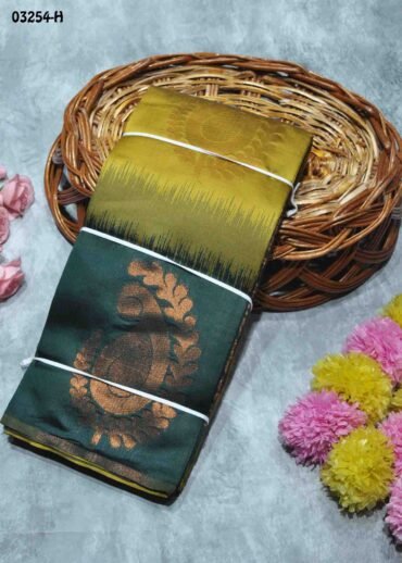 Thenmozhi -03254-H  Green Color Traditional Banaras Sarees CM1377244 (RR2D)