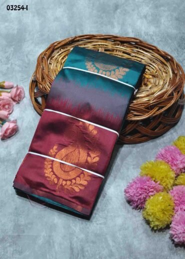 Thenmozhi -03254-I  PineGreen Color Traditional Banaras Sarees CM1377244 (RR2D)