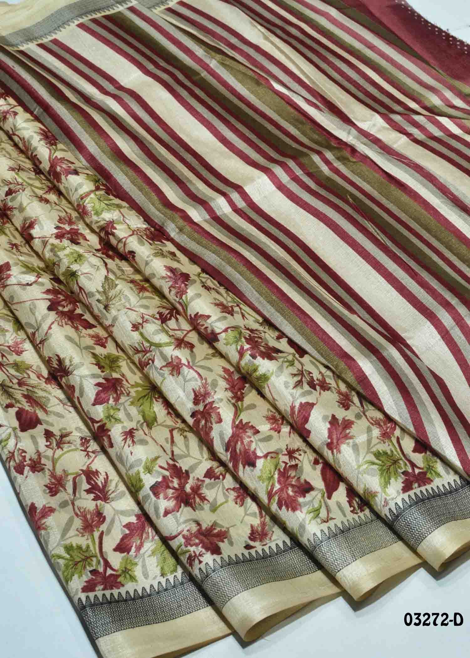 Daksha -03272-D Tan Color Excellent Khadi Cotton Sarees CM1370027 (RR5B)