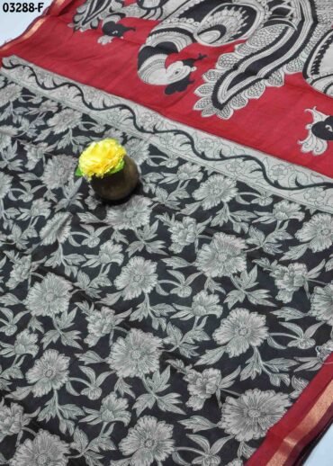 Vannila -03288-F  Black Color Excellent  Mul Mul Cotton Sarees CM1384919 (LR5E)