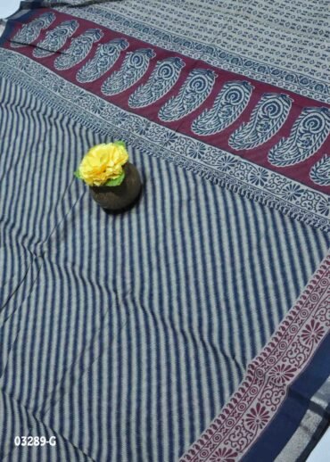 Neerthika -03289-G  Navyblue Color Excellent  Mul Mul Cotton Sarees CM1384919 (LR5E)