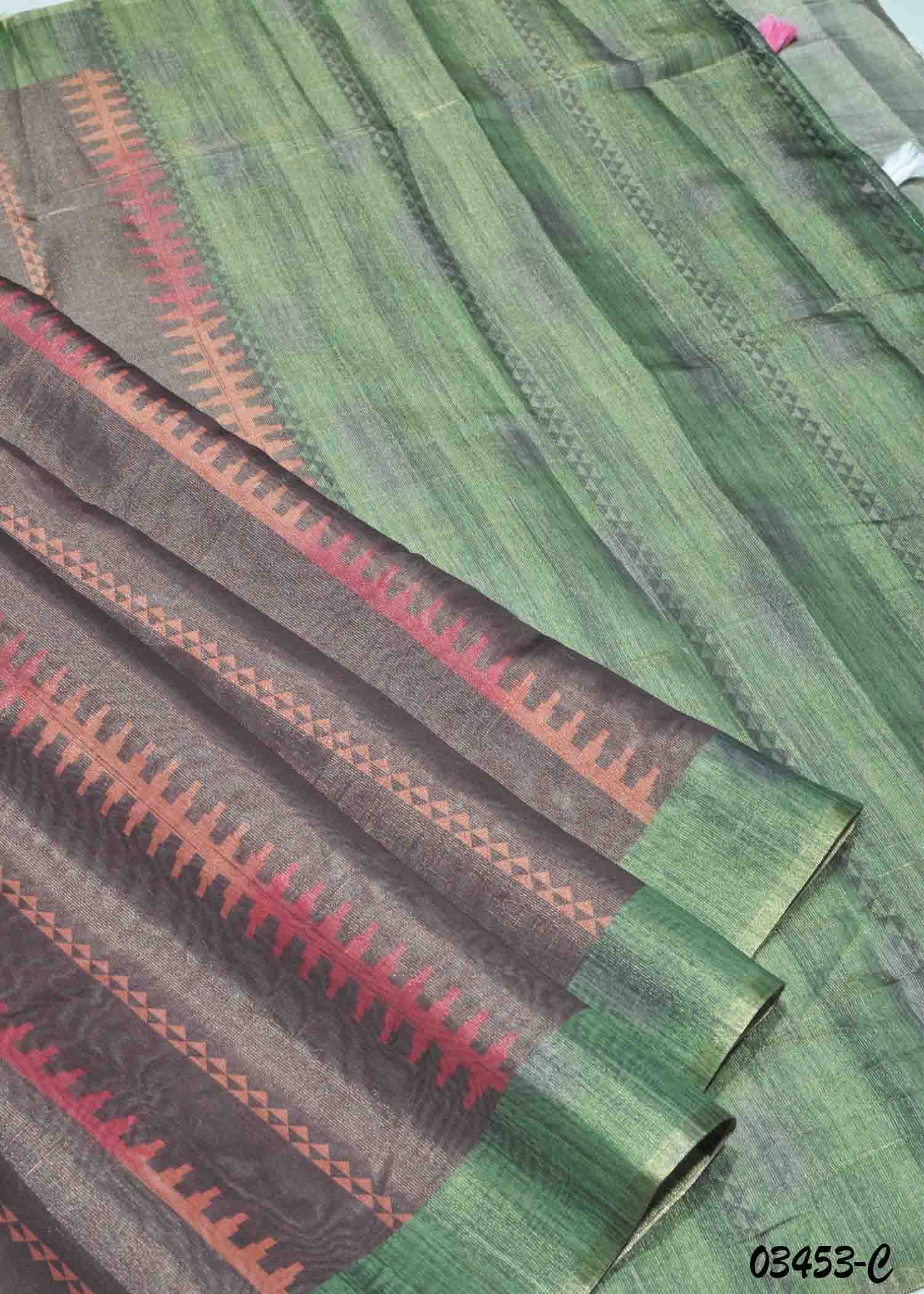 Rithya -03453-C Brown Color Uppada Cotton Sarees CM1379411 (LR6D)