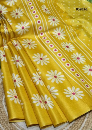 Varshitha -03703-E  Yellow Color Excellent Khadi Cotton  Sarees CM1370027 (RR5C)