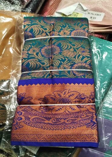 Ananthi 1780-A Cyan colour kanchi silk saree CM1375641*1