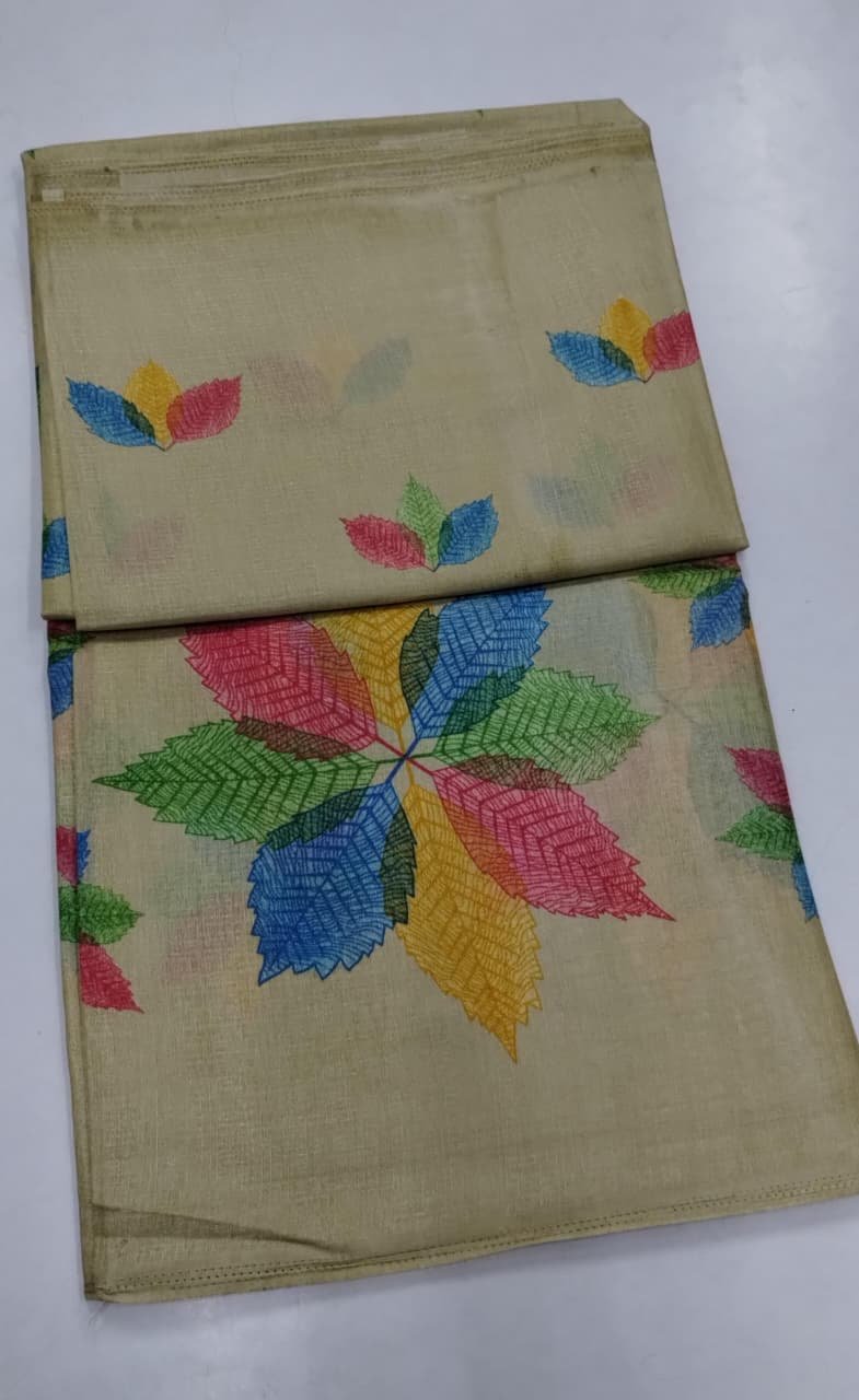 OnePlus - 03270-A Tan Color Excellent Khadi Cotton Sarees CM1370027