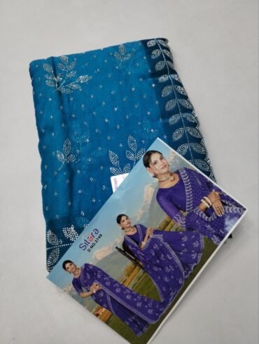 Mubarak 03880-A Blue colour stone work sarees CM1373040*3