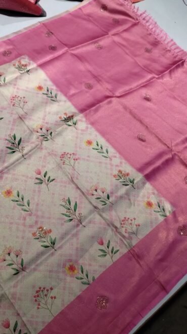 Siroski 03640-A Pink color soft silk sarees Cm1384993