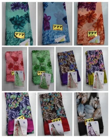 777 Brand 03195-A Multi color fancy synthetic sarees CM1347652