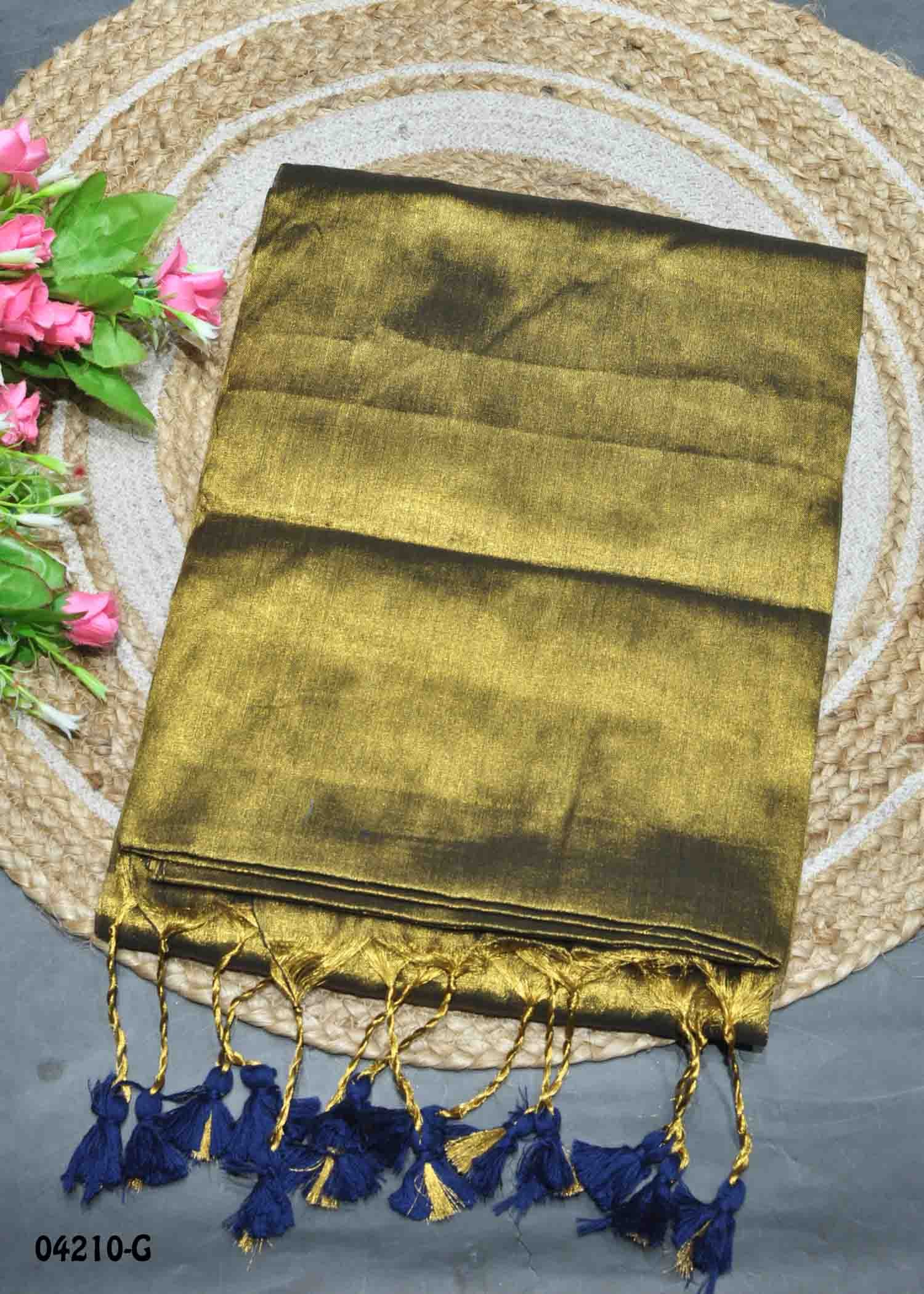Aarthi - 04210-G OliveGreen Color Traditional Look Tissue Cotton Saree CM1387034
