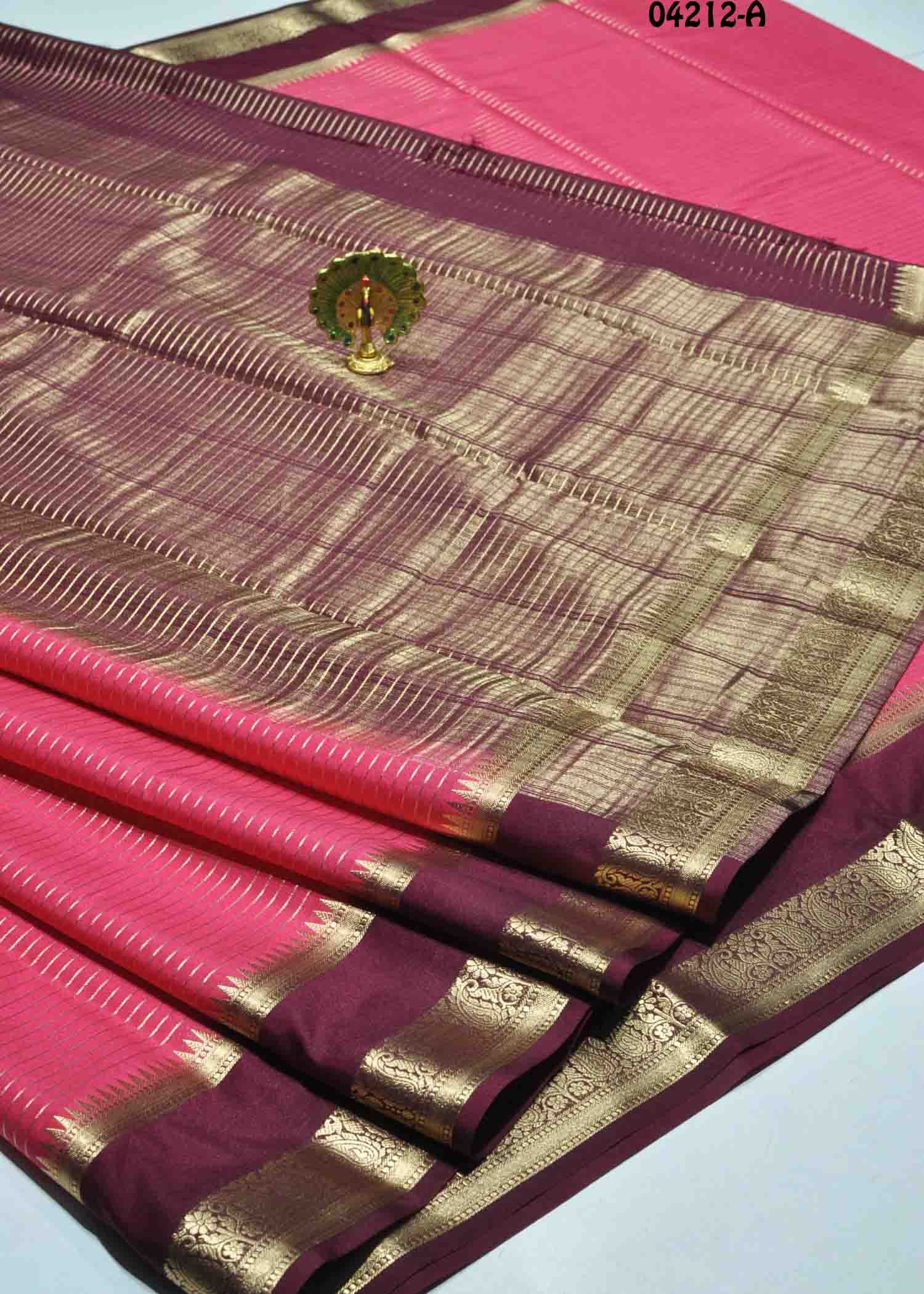 Kuzhazhi - 04212-A DesireRed Color Traditional Look Crepe Silk Saree CM1387003