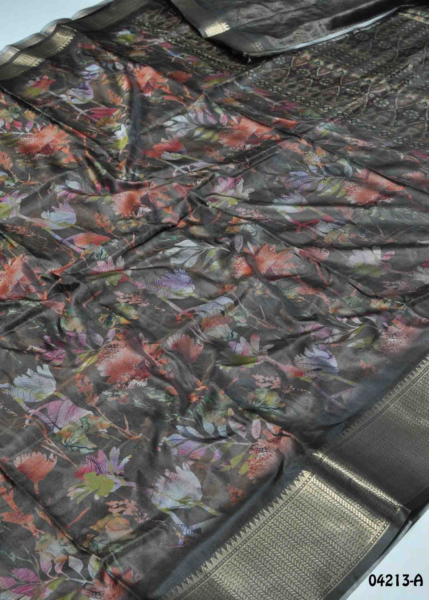 Kayal - 04213-A Brown Color Trendy Dola Silk Saree CM1387251