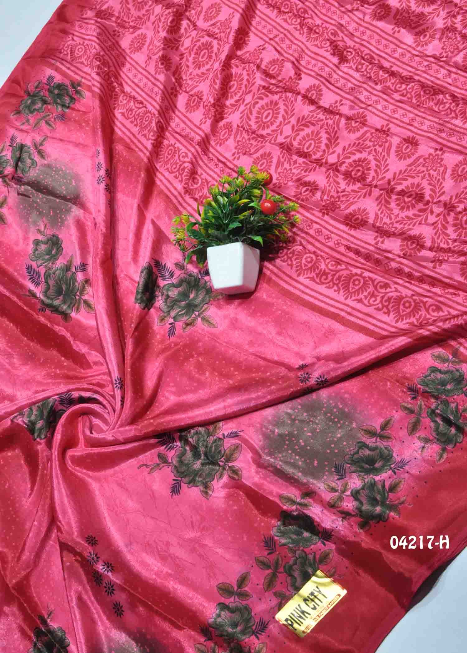 Anushka - 04217-H DarkPink Color Simply Crepe Saree CM1381094