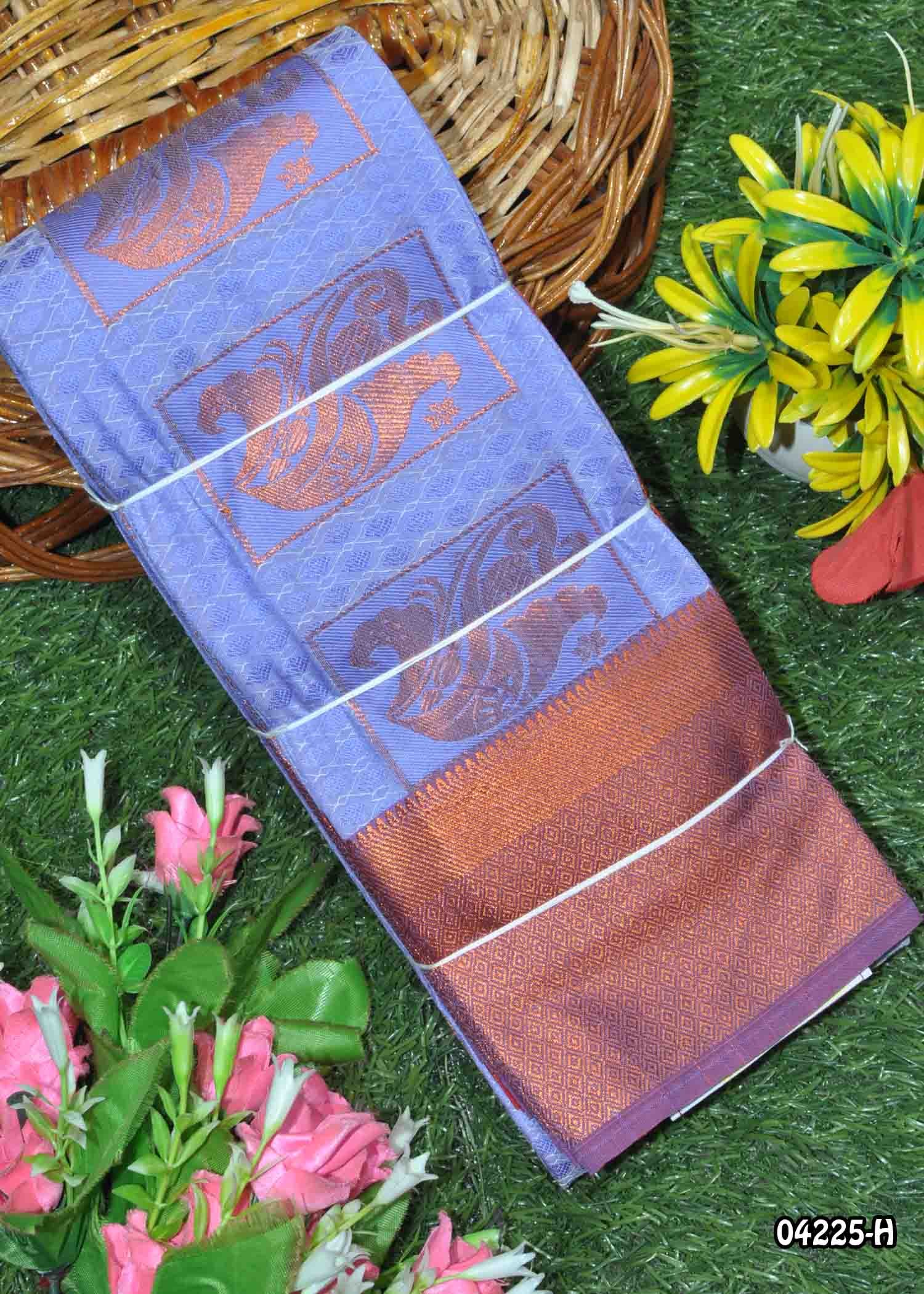 Saarika - 04225-H Lavender Color Traditional Look Semi-Pattu Saree CM1389196