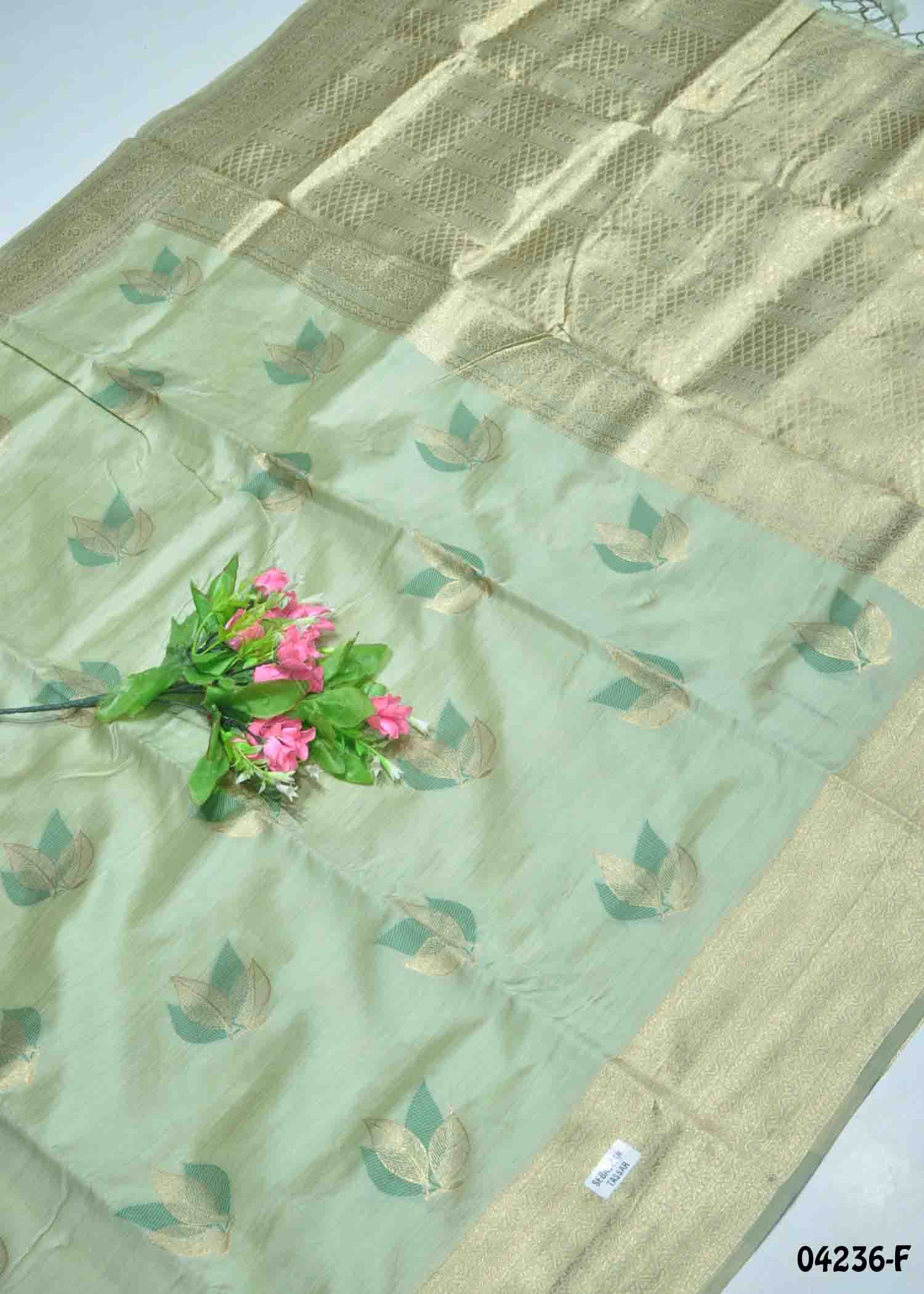 Ditya - 04236-F SageGreen Color Traditional Banaras Saree CM1390314