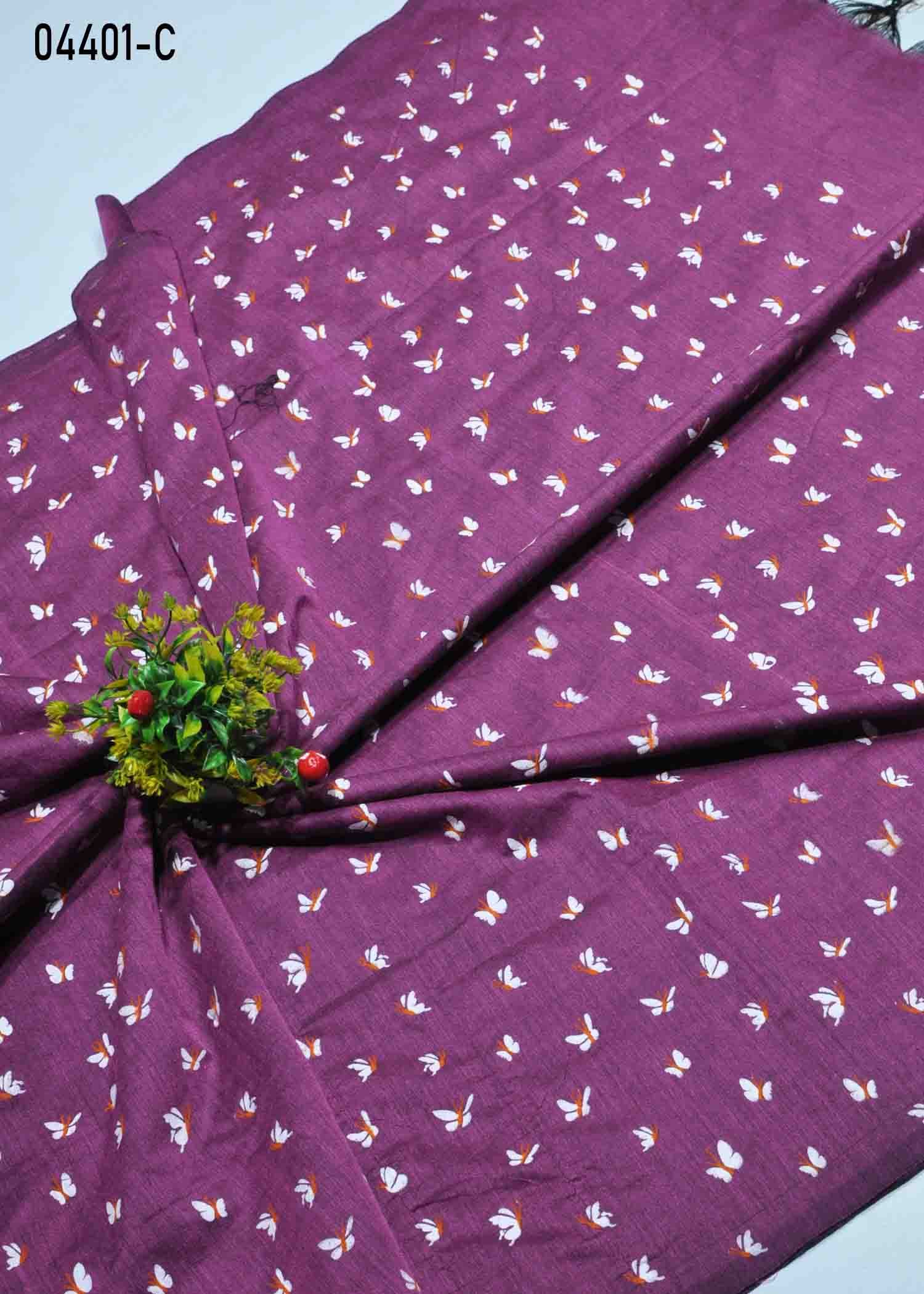 Chinmayi - 04401-C Purple Color Handloom Cotton Saree CM1387481