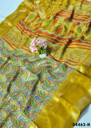 Amirtha -04463-H Yellow Color Marshmallow Saree CM1395715