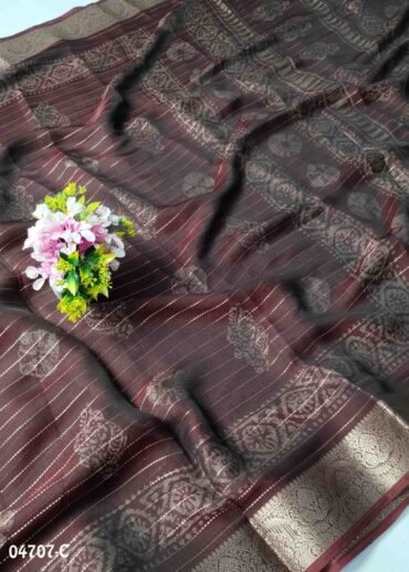 Iswarya -04706-C  Maroon Color Trendy Moss Chiffon Saree CM1393303