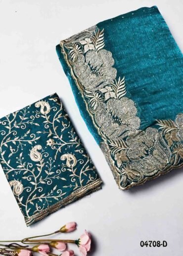 Shivani - 04708-D  PeacockGreen Color Excellent Space Silk CM1387158