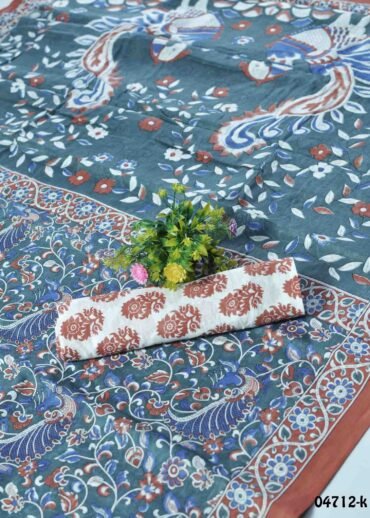 Swetha -04712-k  Grey Color Excellent Purecotton Saree CM1390898