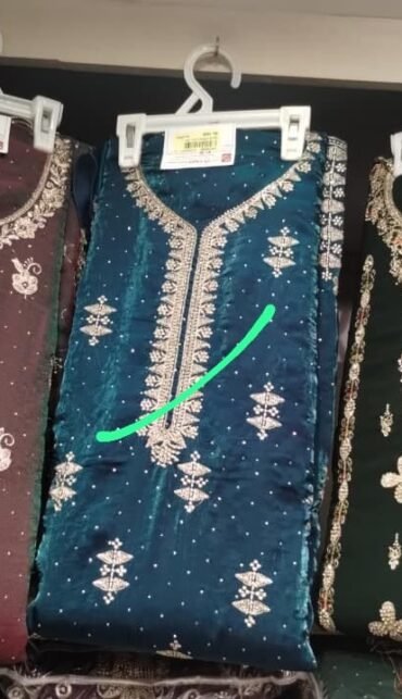 Stardust 01460-A Mayil blue color space silk salwar materials CM1355288