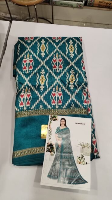 Five Star 04455-A Mayil green color malgudi crape sarees CM1370030