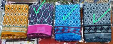 Meena 04575-A Blue,ash and pink colour pure cotton sarees CM1389813*3Pcs