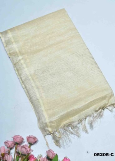 Amrutha - 05205-C   Light Sandal Color Trendy Tissue Linen Saree CM1397247 (LR1C)