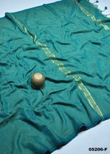 Darsha- 05206-F JadeGreen colour Handloom Cotton Saree CM1397857