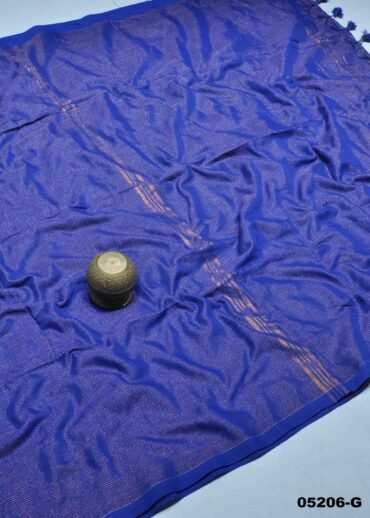 Darsha- 05206-G Blue colour Handloom Cotton Saree CM1397857