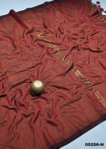 Darsha- 05206-H Maroon colour Handloom Cotton Saree CM1397857