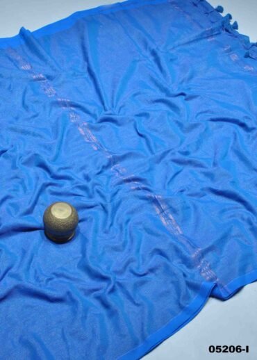 Darsha- 05206-I ElectricBlue colour Handloom Cotton Saree CM1397857