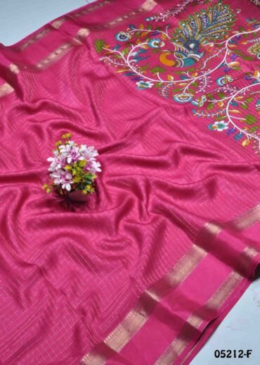 Ananya - 05212-F  DarkPink Color Most Trending Moss Chiffon Saree CM1347794 (LR2D)
