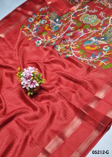 Ananya - 05212-G  DarkRed Color Most Trending Moss Chiffon Saree CM1347794 (LR2D)