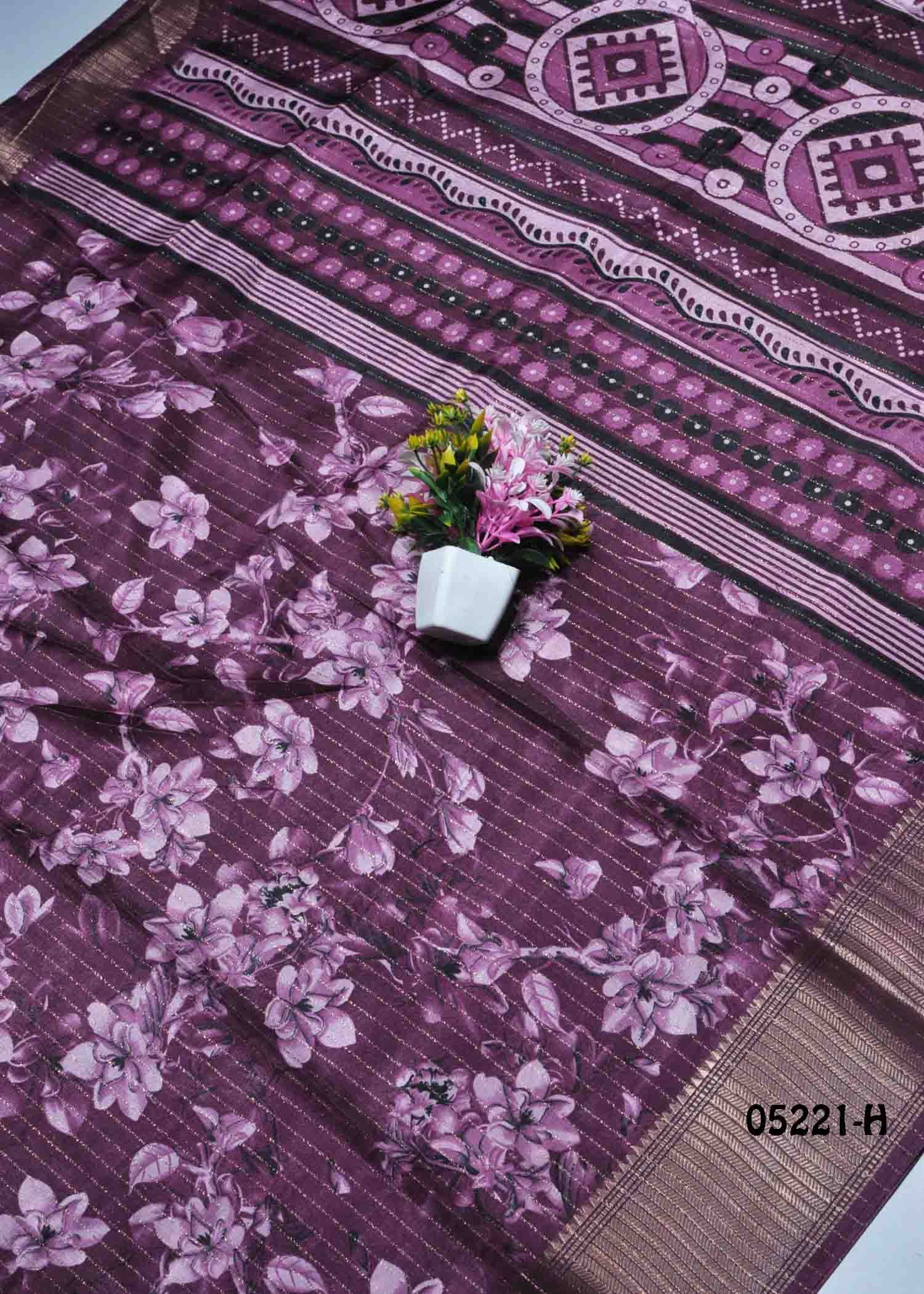 Nithya - 05221-H Purple Color Trendy Dola Silk Saree CM1391167 (LR4B)