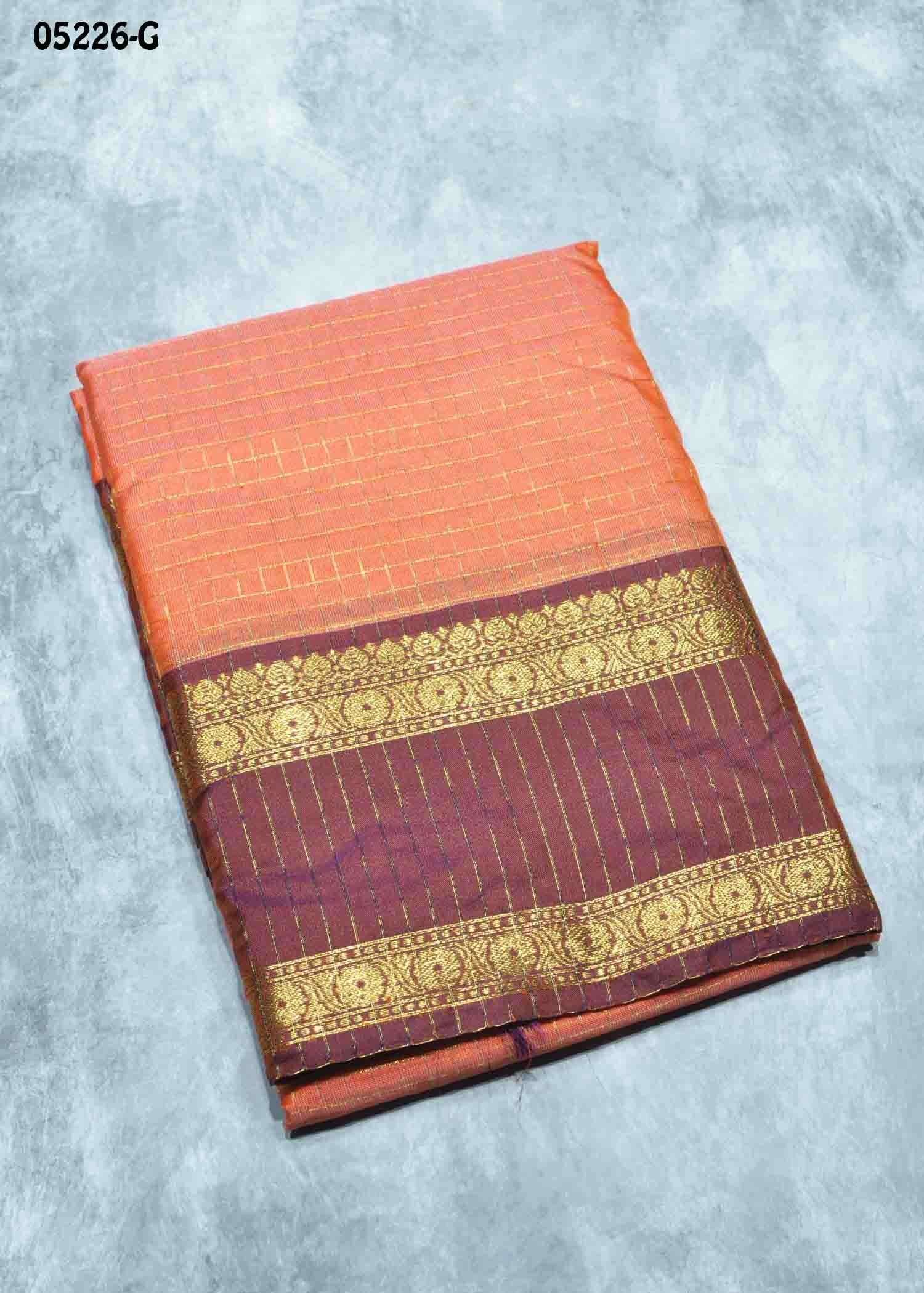 Thanushka - 05226-G Orange Color Traditional Look Cora Silk Saree CM1410101 (RR1C)