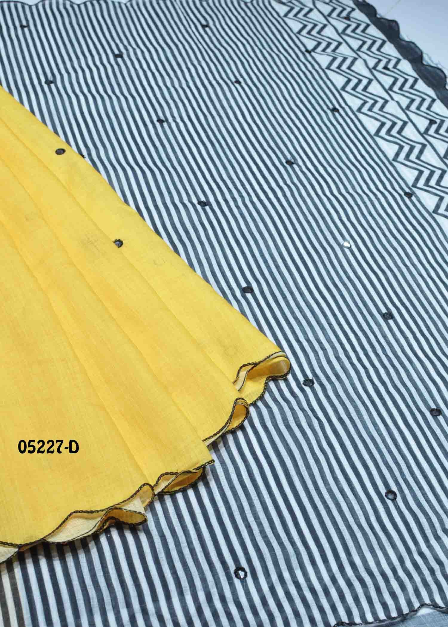 Thara - 05227-D Yellow Color Trendy Linen Cotton Saree CM1402245 (RR1C)